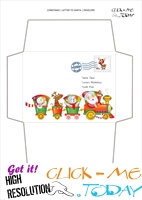 Envelope to Santa template from newborn with postage stamp 38